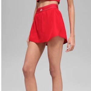 ALO Yoga Match Point Red Tennis Skort